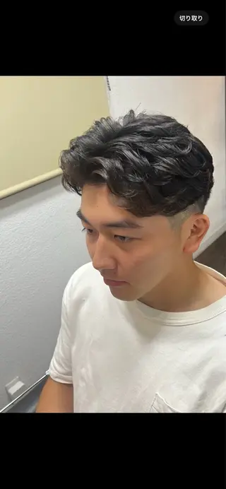 ショート パーマ メンズ Dorcus所属・日本橋フェードパーマ 田村　怜央那のヘアスタイル