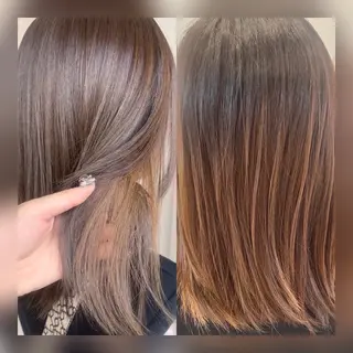 ミディアム カラー 髪質改善美容室Qin hair所属・【女性限定】 👑hanaのヘアスタイル