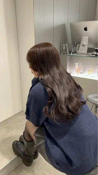 ロング カラー モテヘア/韓国風 /カット/前原汐🎐のヘアスタイル