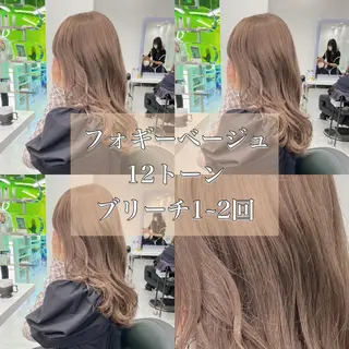 ロング カラー ヘアアレンジ トレンドモテカラー 🩷色落ちまで可愛くのヘアスタイル