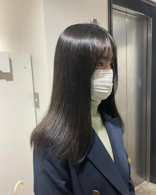 ロング カラー 透明感カラー/顔周り レイヤー/髪質改善のヘアスタイル