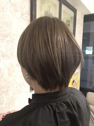 ミディアム カラー パーマ 小顔カット✨ 透明感カラー/村上のヘアスタイル