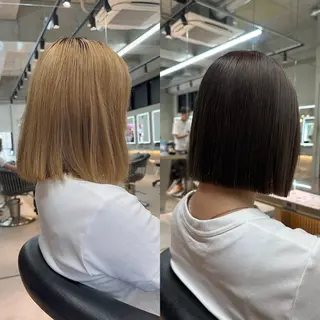 ミディアム カラー ✨髪質改善特化✨副 店長椎葉信乃介のヘアスタイル