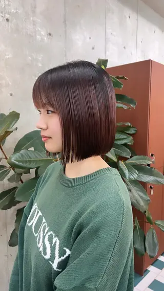 ショート AYAKA/名古屋/ 栄/ボブ/透明カラーのヘアスタイル