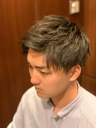 ミディアム メンズ HIRO GINZA barber shop福岡本店所属・ヤマダ リョウトのヘアスタイル