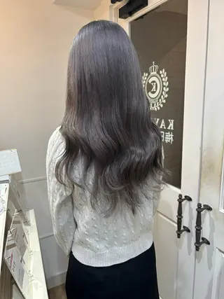 ロング カラー Risa🐈‍⬛/ グレージュ/透明感のヘアスタイル