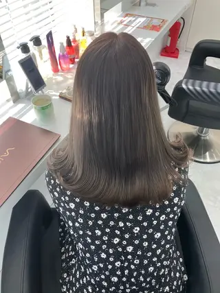 セミロング カラー ヘアアレンジ 💓ブリーチ特化 透明感💓あい💓のヘアスタイル