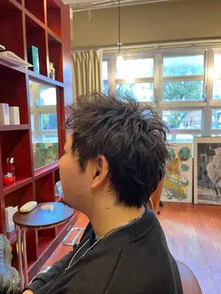 ショート パーマ メンズ mulum所属・ボブパーマ/ ウルフパーマ原科🪴のヘアスタイル