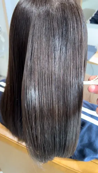 ミディアム カラー 縮毛矯正×艶カラー /中村勇太のヘアスタイル