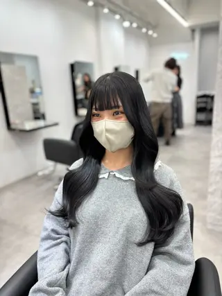 ロング 酸性縮毛矯正 Coreすずのヘアスタイル