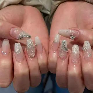 ネイル 🍑長さだし ワンホン💅モモコのネイルデザイン