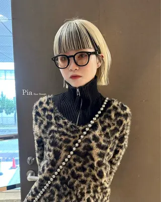 ショート カラー Piaコータロー ハイトーン&‪ボブのヘアスタイル