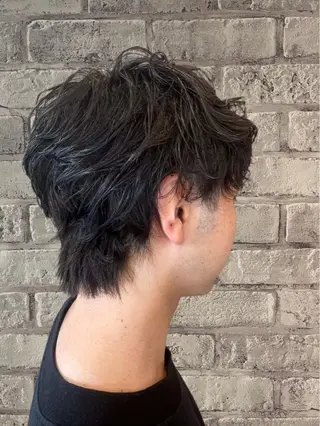 ミディアム パーマ メンズ メンズパーマの達人 / 宮澤蓮のヘアスタイル