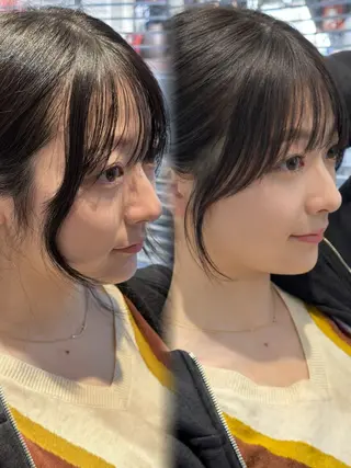 セミロング 映える顔まわり/前髪 特化 💗 ユキマのヘアスタイル