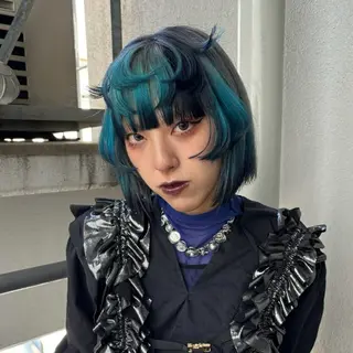 セミロング カラー 💫miyu💫デザ インカラー/アレンジのヘアスタイル