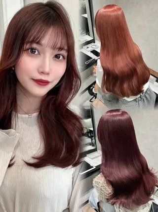 セミロング カラー ﾊﾙｶ🎀まつパ/束 感マツエク/フラットのマツエク・マツパデザイン