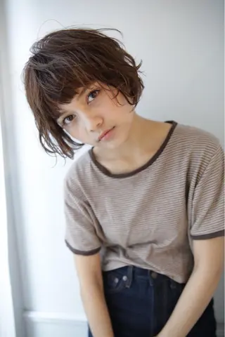 ミディアム カラー ヘアアレンジ ショートボブ💗 ヤマネシオリのヘアスタイル