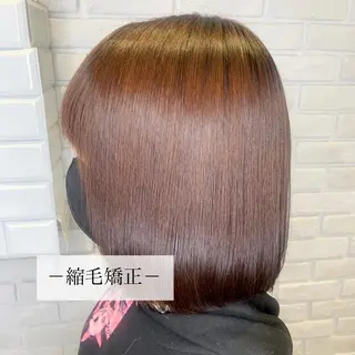 ミディアム パーマ 髪質改善/縮毛矯正 艶カラー/珠聡のヘアスタイル