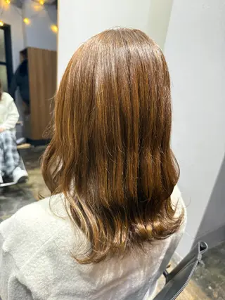 ミディアム カラー 透明感カラー/パーマ 🌀アオノのヘアスタイル
