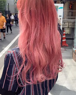 セミロング カラー ピンクベージュ/新潟 万代/高橋桃葉🍑のヘアスタイル