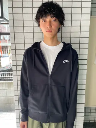 ミディアム パーマ メンズ ruki yabeのヘアスタイル