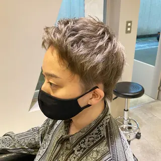 ショート メンズ 上石神井メンズパーマ 飯田徹のヘアスタイル