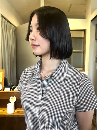 ショート カラー 上品な暖色/丸みボブ Chie🪷のヘアスタイル