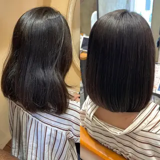 ミディアム カラー パーマ ヘアアレンジ 日本一の小顔カット/ ボブ/顔周り/韓国のヘアスタイル