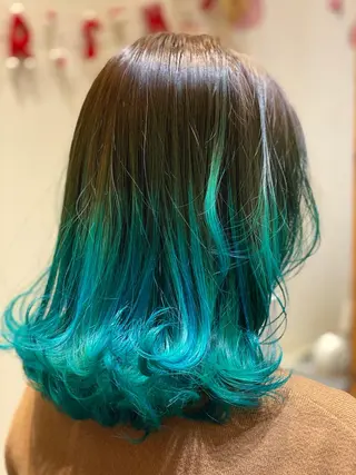 セミロング カラー 関口 友行のヘアスタイル