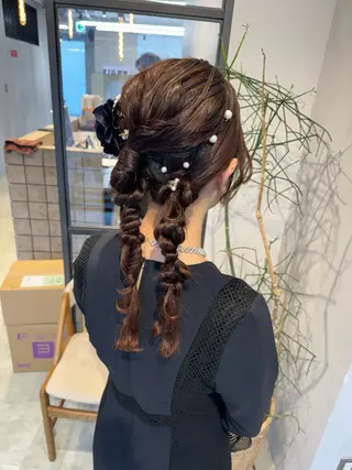 ロング ヘアアレンジ 透明感カラー✨艶髪 制作🌱山根あゆみのヘアスタイル