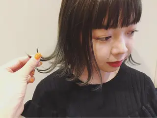 ミディアム ヘアアレンジ la fith所属・rico_by ヘアとアイブロウのヘアスタイル