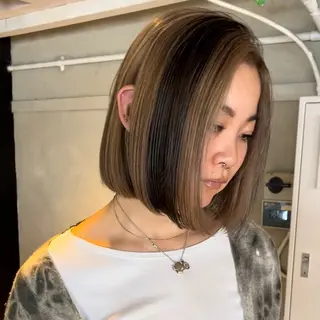 ショート カラー ヘアアレンジ ボブハイトーン🦖 デザインMAMIのヘアスタイル