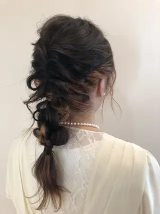 ロング ヘアアレンジ 似合わせ.ﾍｱｾｯﾄ 得意🌹井上美沙のヘアスタイル