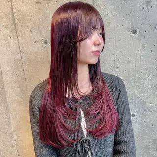 ロング カラー ヘアアレンジ 💗💗韓国レイヤー yu-ki💗💗のヘアスタイル