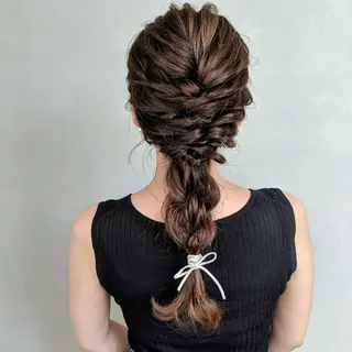 ロング カラー ヘアアレンジ PRIVATE SALON EYES所属・EYES リアのマツエク・マツパデザイン