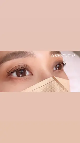 ロング カラー パーマ マツエク・マツパ アイブロウ アモロッソ所属・アモロッソ 🐻Miiのマツエク・マツパデザイン