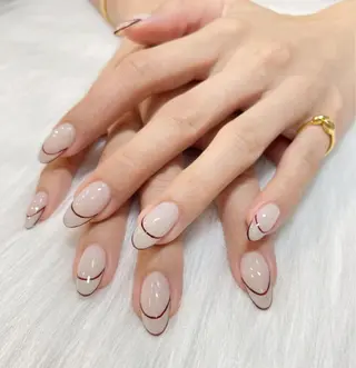 ロング カラー ネイル Q Free nailsのネイルデザイン