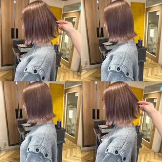 ミディアム カラー 艶カラー/韓国顔周り 🎀mamiのヘアスタイル