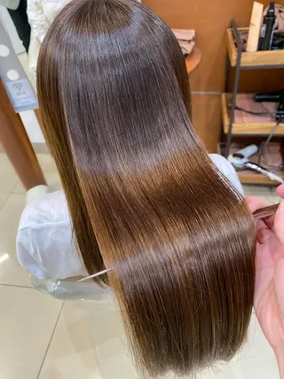 ロング コテ巻き風パーマ/ 髪質改善/河島恭平のヘアスタイル