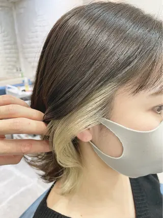 ミディアム カラー uros.所属・中目黒✂︎店長✂︎ TOMOHIROのヘアスタイル