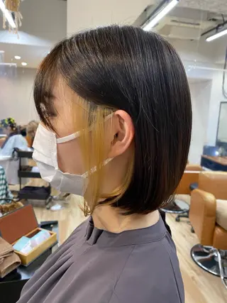 ショート カラー パーマ ヘアアレンジ Riposo.所属・✨艶髪✨ 奈須晴香のヘアスタイル