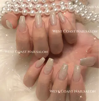 ネイル リボン、ガーリー パーツ放題専門店のネイルデザイン