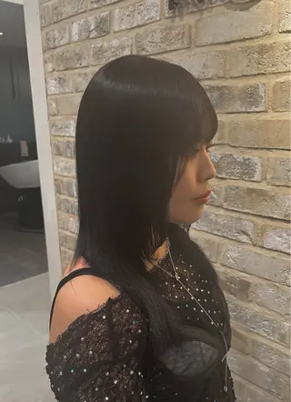 セミロング カラー 和夢/メンズカット/ パーマ/ハイトーンのヘアスタイル