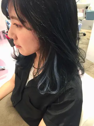 ミディアム 所渉/韓国レイヤー /ウルフカットのヘアスタイル