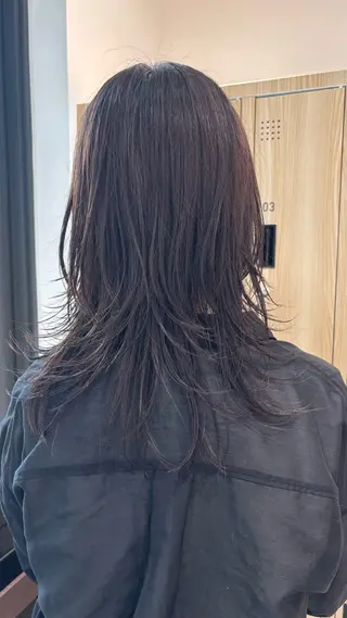 ミディアム 鼎一真ハイトーン/ パーマ/何でも屋さんのヘアスタイル