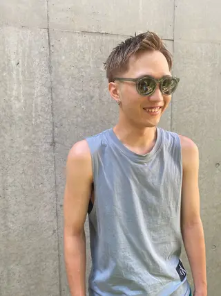 ショート カラー メンズ 菊池大一 溝の口パーマのヘアスタイル