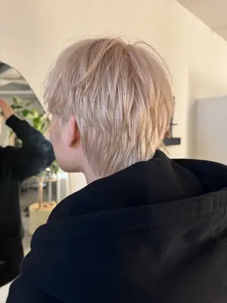 メンズ aya/ブリーチ/ ボブ/ショートのヘアスタイル