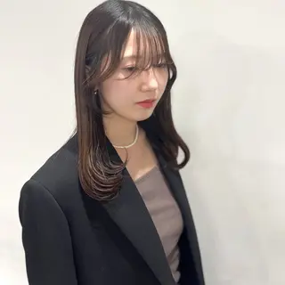 セミロング 無料カットモデル ユナのヘアスタイル