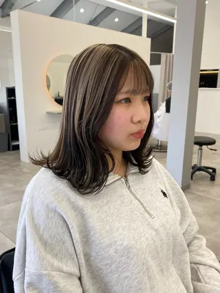 ミディアム カラー hair&beauty RENO直江店所属・大友 千春のヘアスタイル