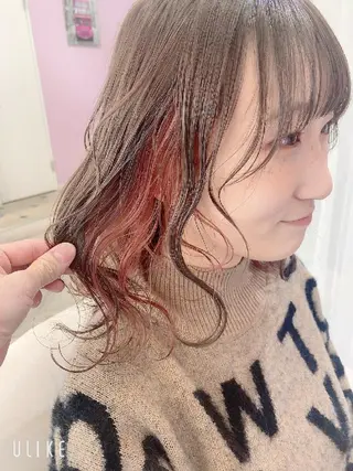 ミディアム ヘアアレンジ カラー ナカシマ  アユミのヘアスタイル